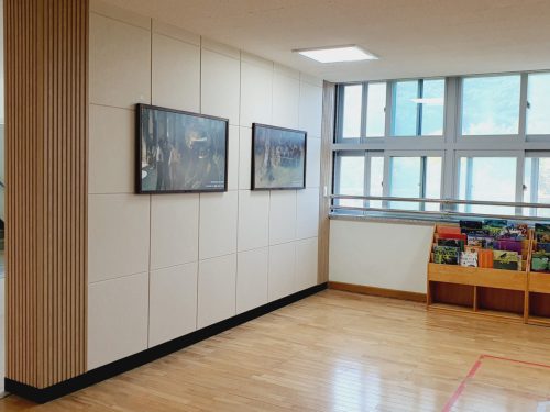 아산 월랑초등학교 블루캔버스 설치