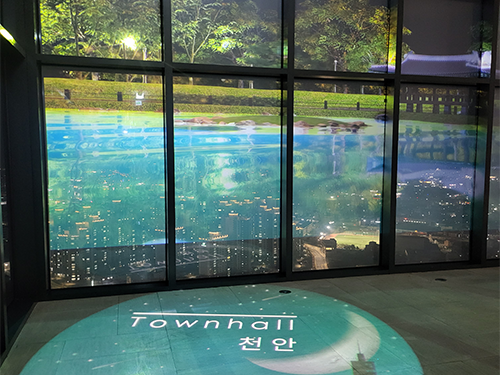 천안 타운홀 전망대 미디어아트&고보조명