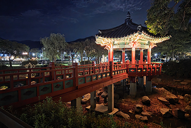 천안 삼거리공원 정자 투광등